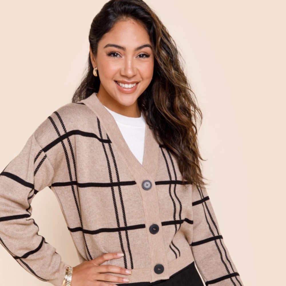 Plaid cardigan